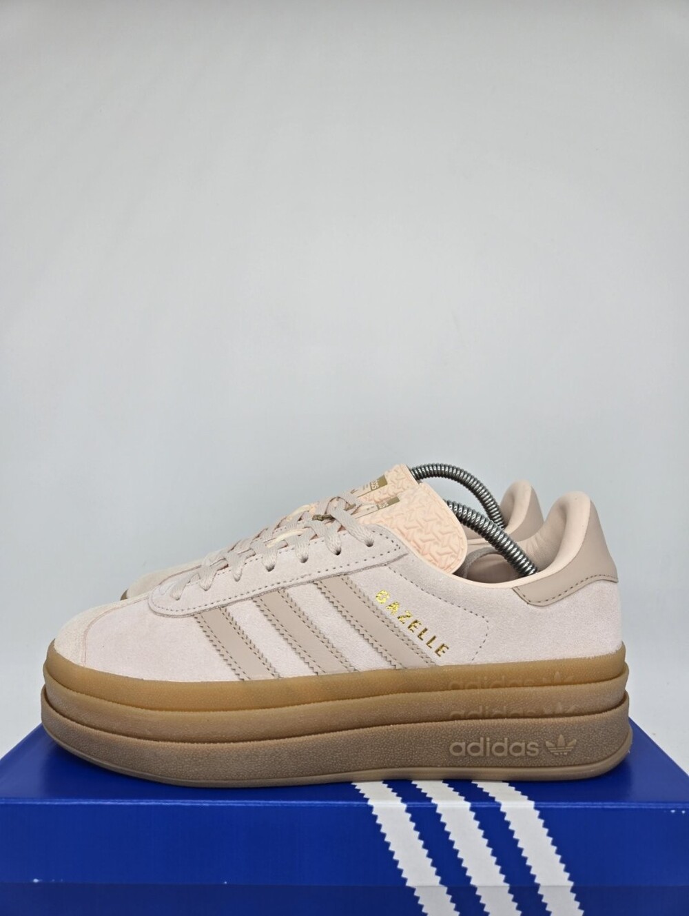 adidas Women's Gazelle Bold JQ1296 Wonder Quartz Wonder Taupe Shoes Size 6.5